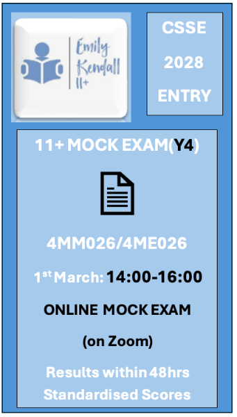 March 2026 (11+) Year 4 Mock Exam (Online)