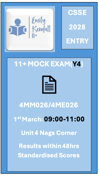 March 2026 (11+) Year 4 Mock Exam (Session 1)