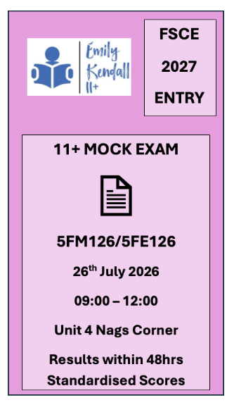 July 26th 2026 (11+) FSCE Mock Exam